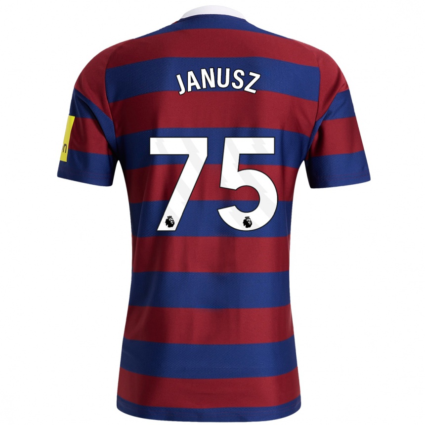 Vaikiškas Adrian Janusz #75 Bordo Tamsiai Mėlyna Išvykos Marškinėliai 2024/25 T-Shirt