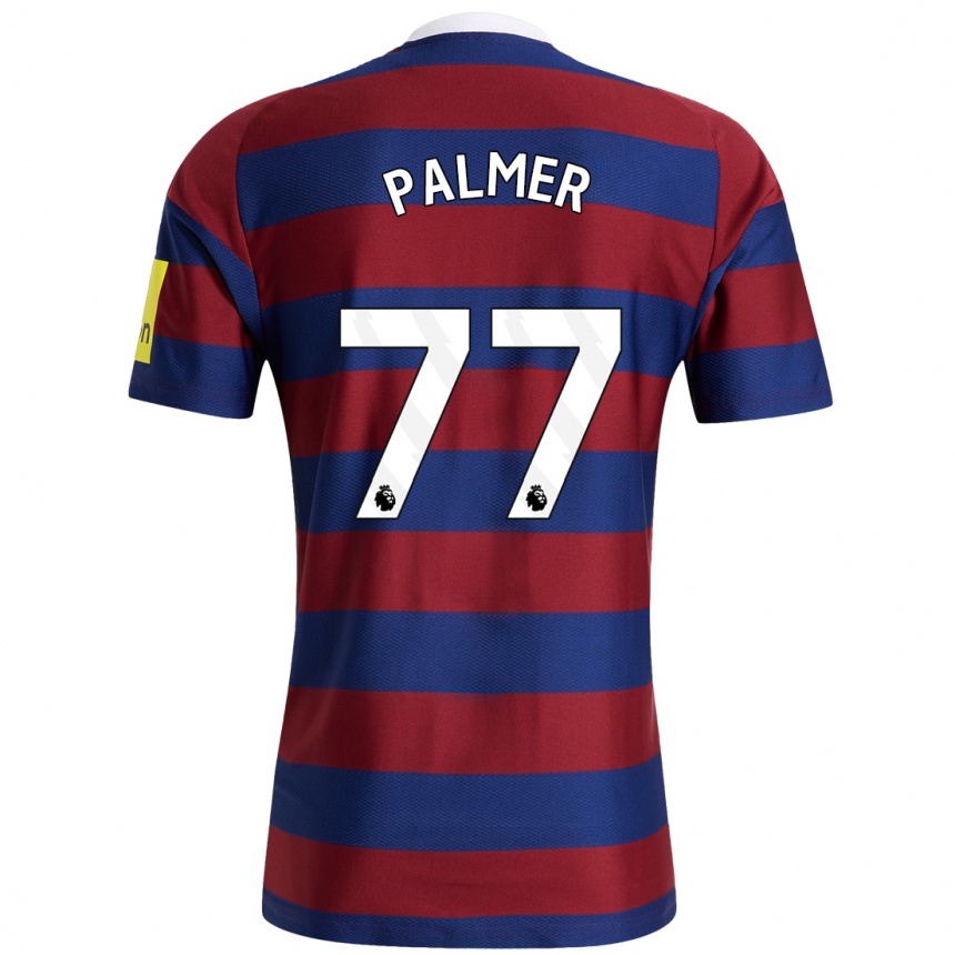 Vaikiškas Darren Palmer #77 Bordo Tamsiai Mėlyna Išvykos Marškinėliai 2024/25 T-Shirt