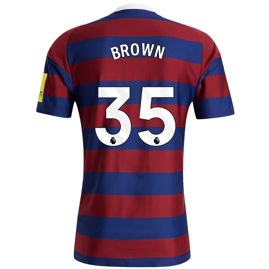 Vaikiškas Will Brown #35 Bordo Tamsiai Mėlyna Išvykos Marškinėliai 2024/25 T-Shirt