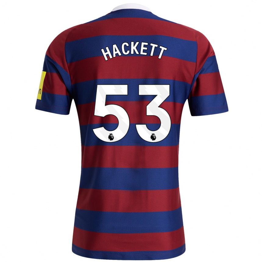 Vaikiškas Jordan Hackett #53 Bordo Tamsiai Mėlyna Išvykos Marškinėliai 2024/25 T-Shirt