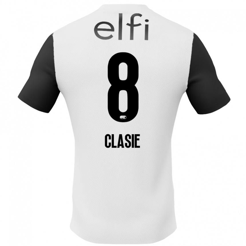 Vaikiškas Jordy Clasie #8 Balta Juoda Išvykos Marškinėliai 2024/25 T-Shirt