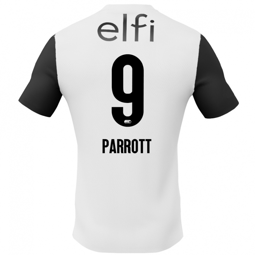 Vaikiškas Troy Parrott #9 Balta Juoda Išvykos Marškinėliai 2024/25 T-Shirt