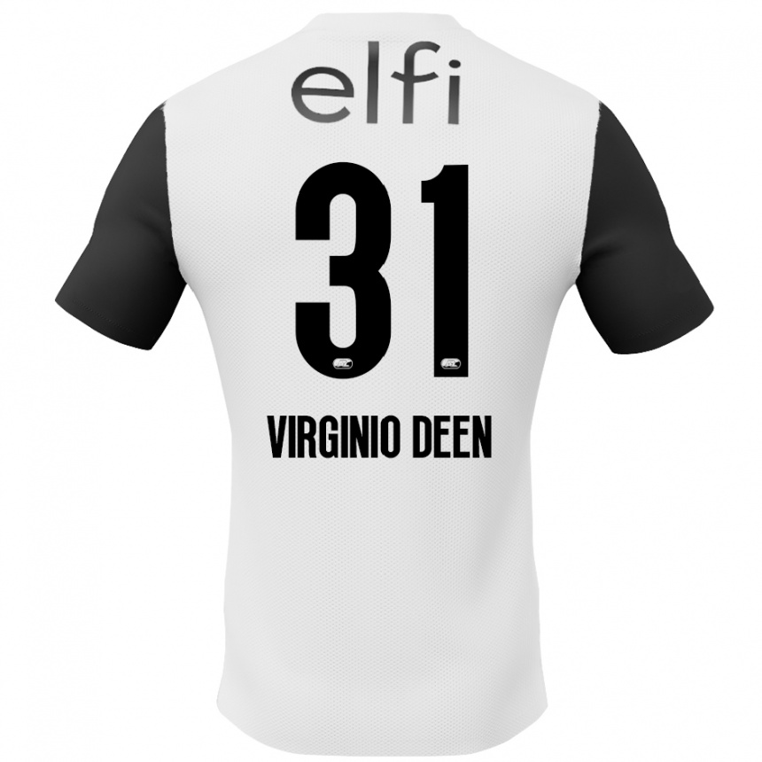 Vaikiškas Daniël Virginio Deen #31 Balta Juoda Išvykos Marškinėliai 2024/25 T-Shirt