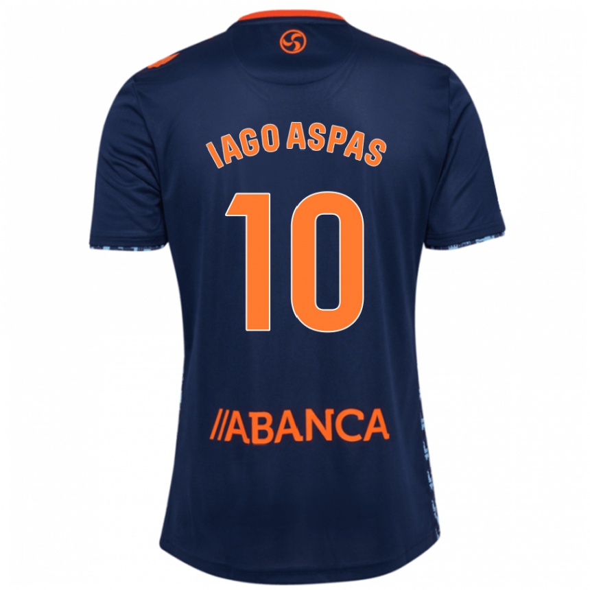 Vaikiškas Iago Aspas #10 Tamsiai Mėlyna Išvykos Marškinėliai 2024/25 T-Shirt