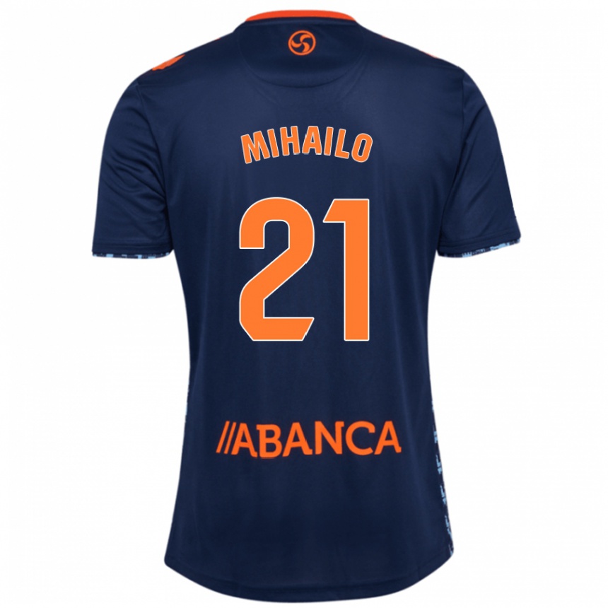 Vaikiškas Mihailo Ristic #21 Tamsiai Mėlyna Išvykos Marškinėliai 2024/25 T-Shirt