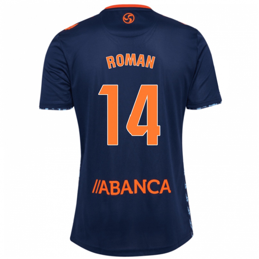 Vaikiškas Miguel Román #14 Tamsiai Mėlyna Išvykos Marškinėliai 2024/25 T-Shirt