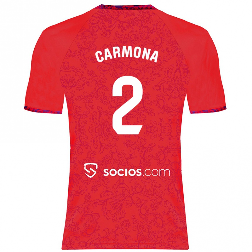 Vaikiškas José Ángel Carmona #2 Raudona Išvykos Marškinėliai 2024/25 T-Shirt