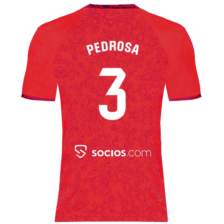 Vaikiškas Adrià Pedrosa #3 Raudona Išvykos Marškinėliai 2024/25 T-Shirt