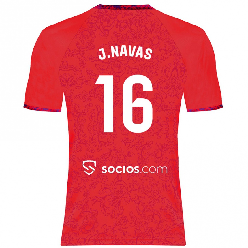 Vaikiškas Jesús Navas #16 Raudona Išvykos Marškinėliai 2024/25 T-Shirt