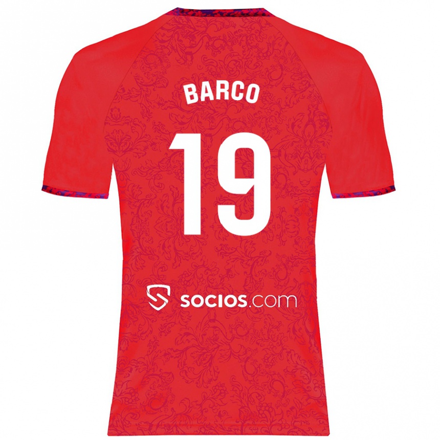 Vaikiškas Valentín Barco #19 Raudona Išvykos Marškinėliai 2024/25 T-Shirt