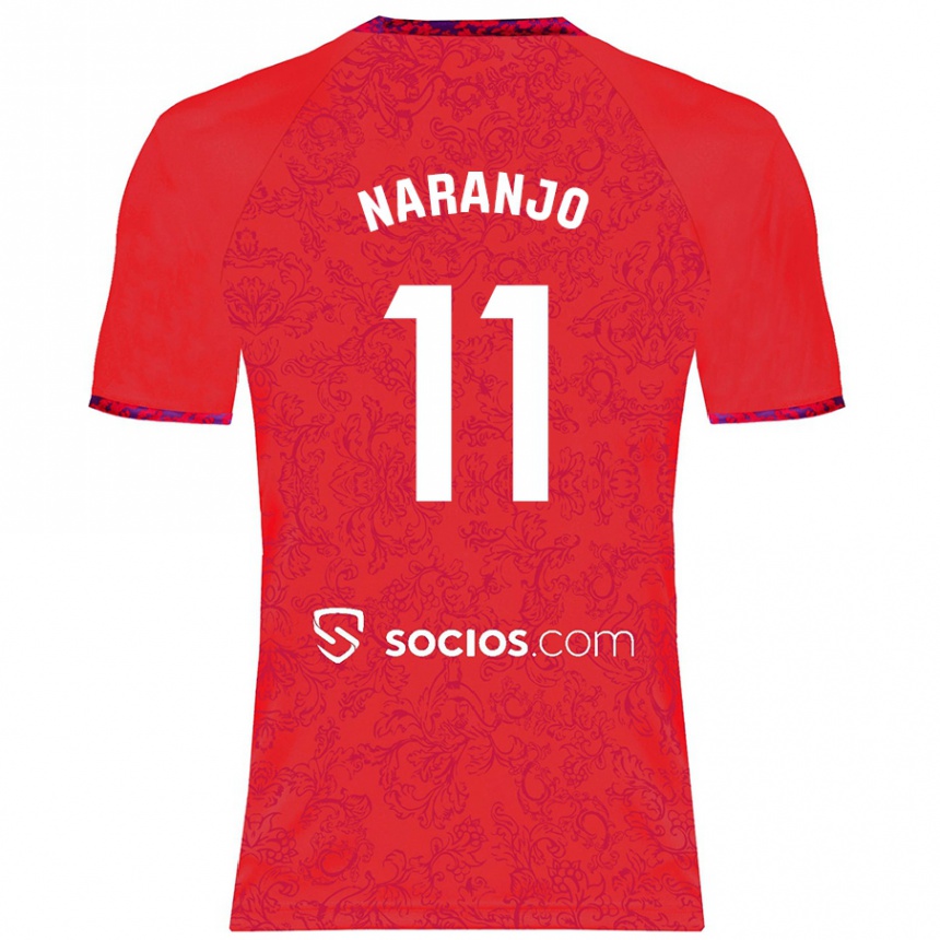 Vaikiškas Mario Naranjo #11 Raudona Išvykos Marškinėliai 2024/25 T-Shirt