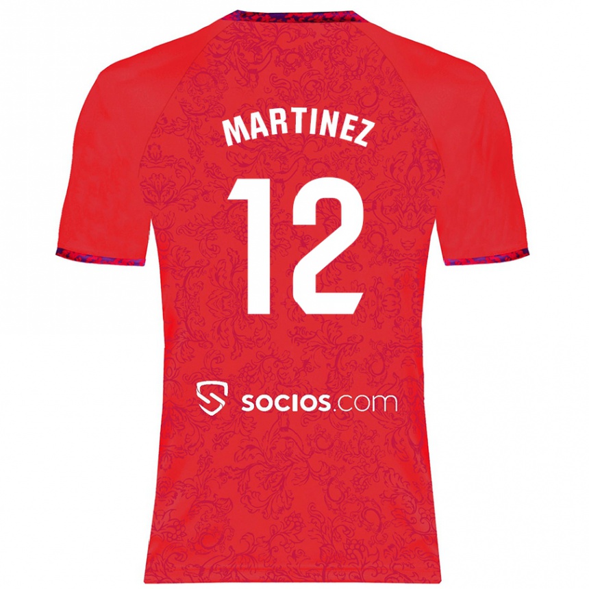 Vaikiškas Gabri Martinez #12 Raudona Išvykos Marškinėliai 2024/25 T-Shirt