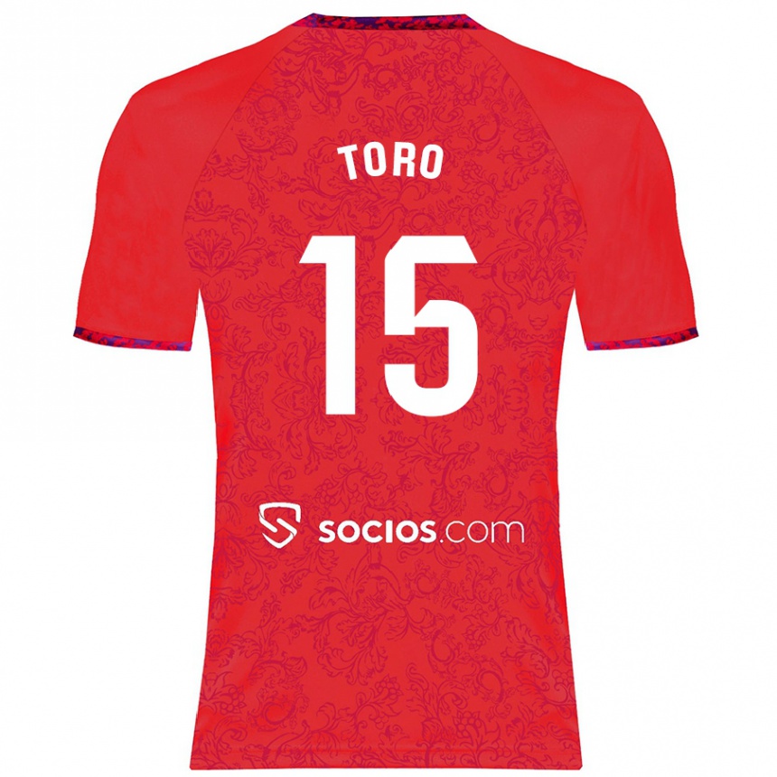 Vaikiškas Juanan Toro #15 Raudona Išvykos Marškinėliai 2024/25 T-Shirt