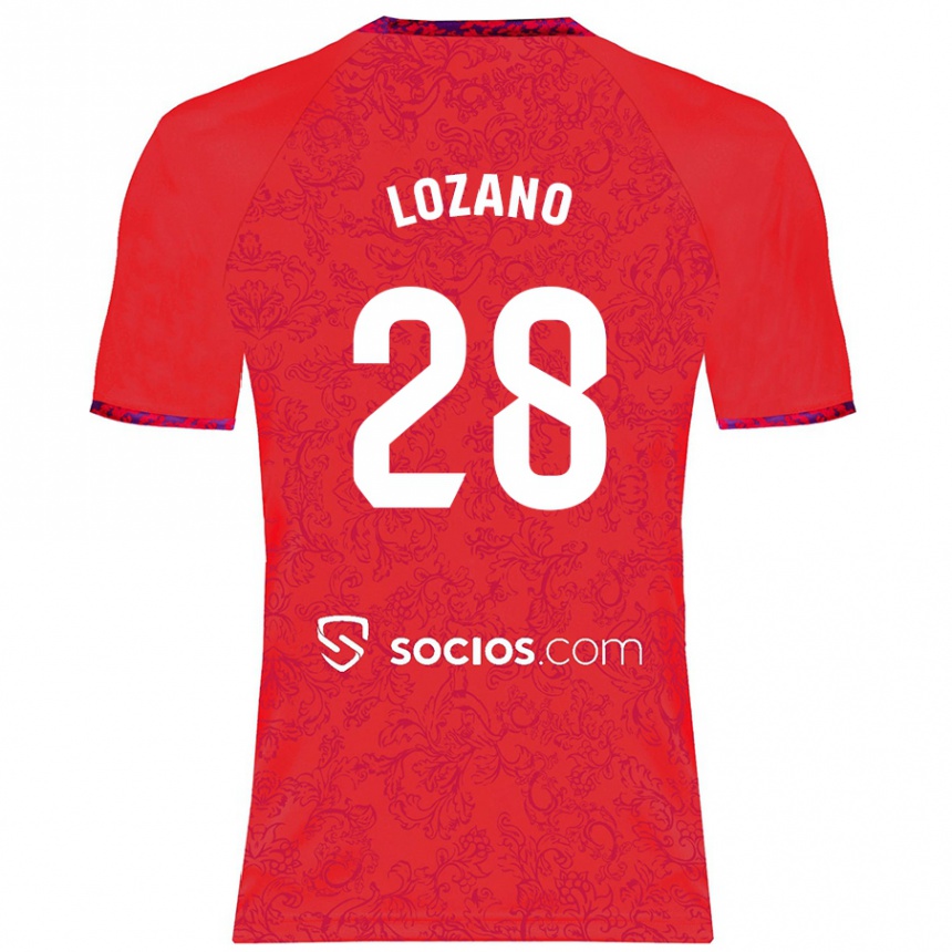 Vaikiškas Elena Lozano #28 Raudona Išvykos Marškinėliai 2024/25 T-Shirt