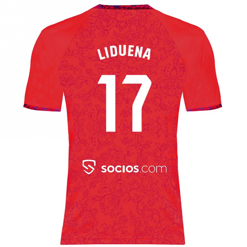 Vaikiškas Daniel Lidueña #17 Raudona Išvykos Marškinėliai 2024/25 T-Shirt