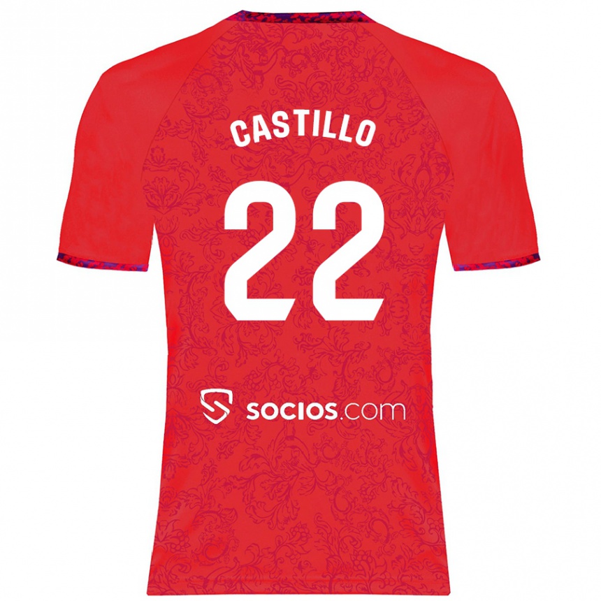 Vaikiškas José Castillo #22 Raudona Išvykos Marškinėliai 2024/25 T-Shirt