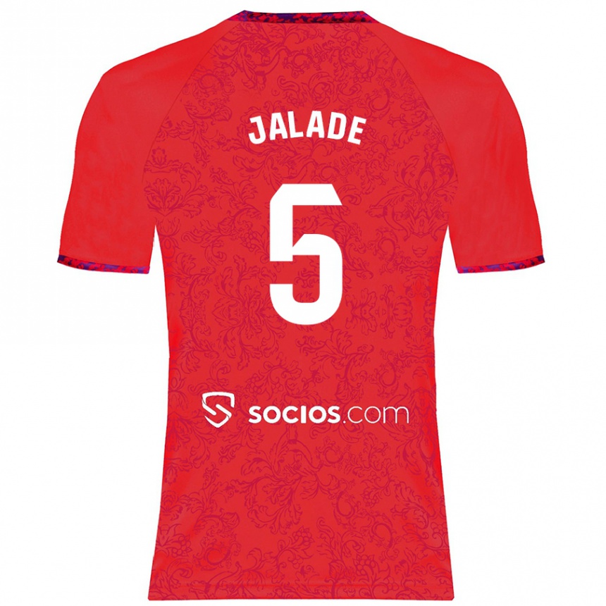 Vaikiškas Robert Jalade #5 Raudona Išvykos Marškinėliai 2024/25 T-Shirt