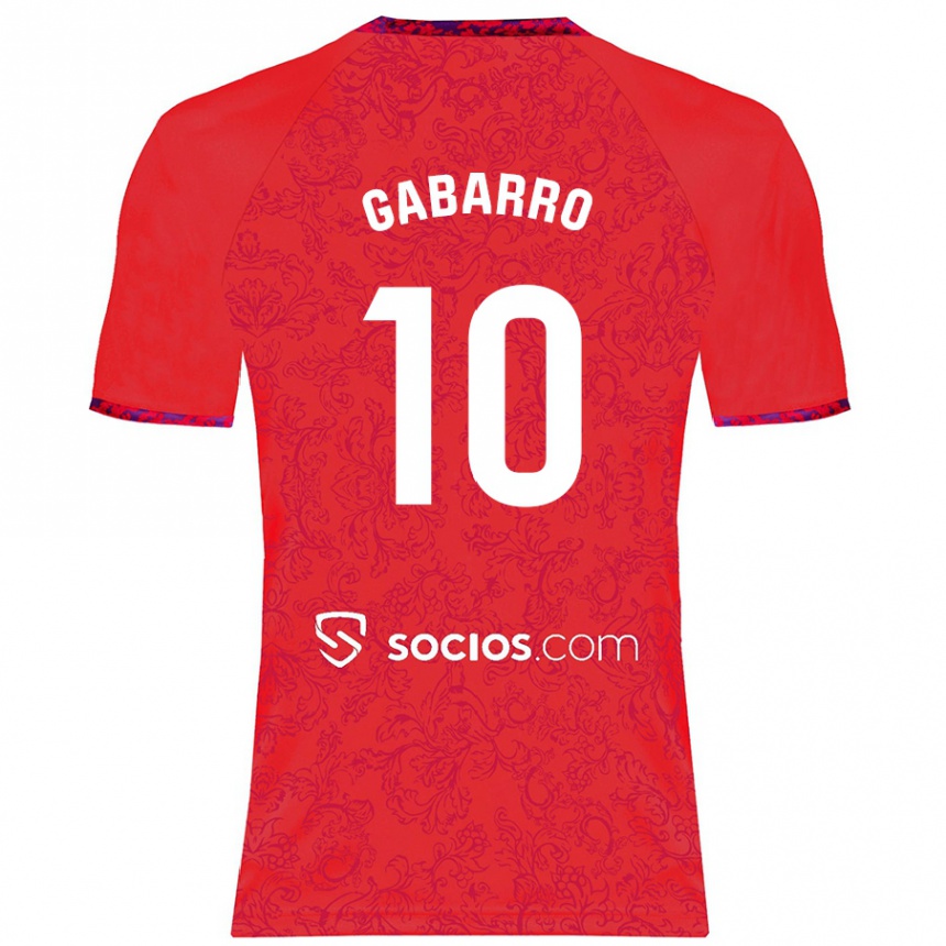 Vaikiškas María Inmaculada Gabarro Romero #10 Raudona Išvykos Marškinėliai 2024/25 T-Shirt