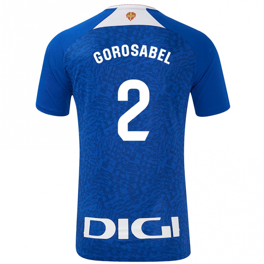 Vaikiškas Andoni Gorosabel #2 Karališkoji Mėlyna Išvykos Marškinėliai 2024/25 T-Shirt