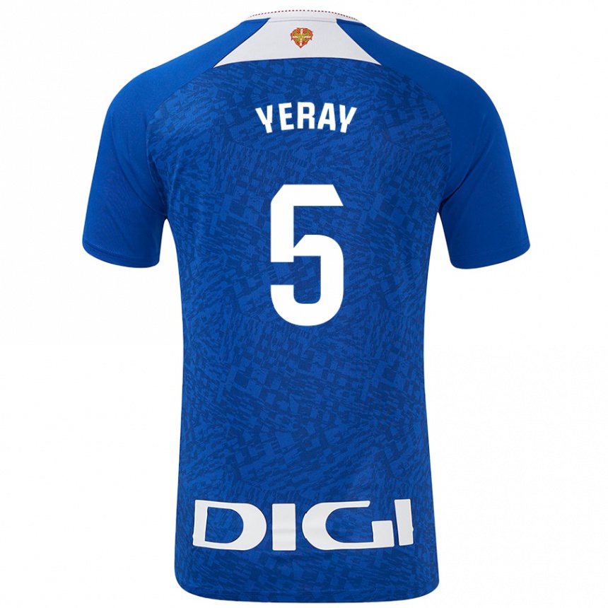 Vaikiškas Yeray Álvarez #5 Karališkoji Mėlyna Išvykos Marškinėliai 2024/25 T-Shirt