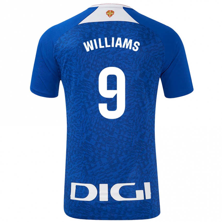 Vaikiškas Iñaki Williams #9 Karališkoji Mėlyna Išvykos Marškinėliai 2024/25 T-Shirt