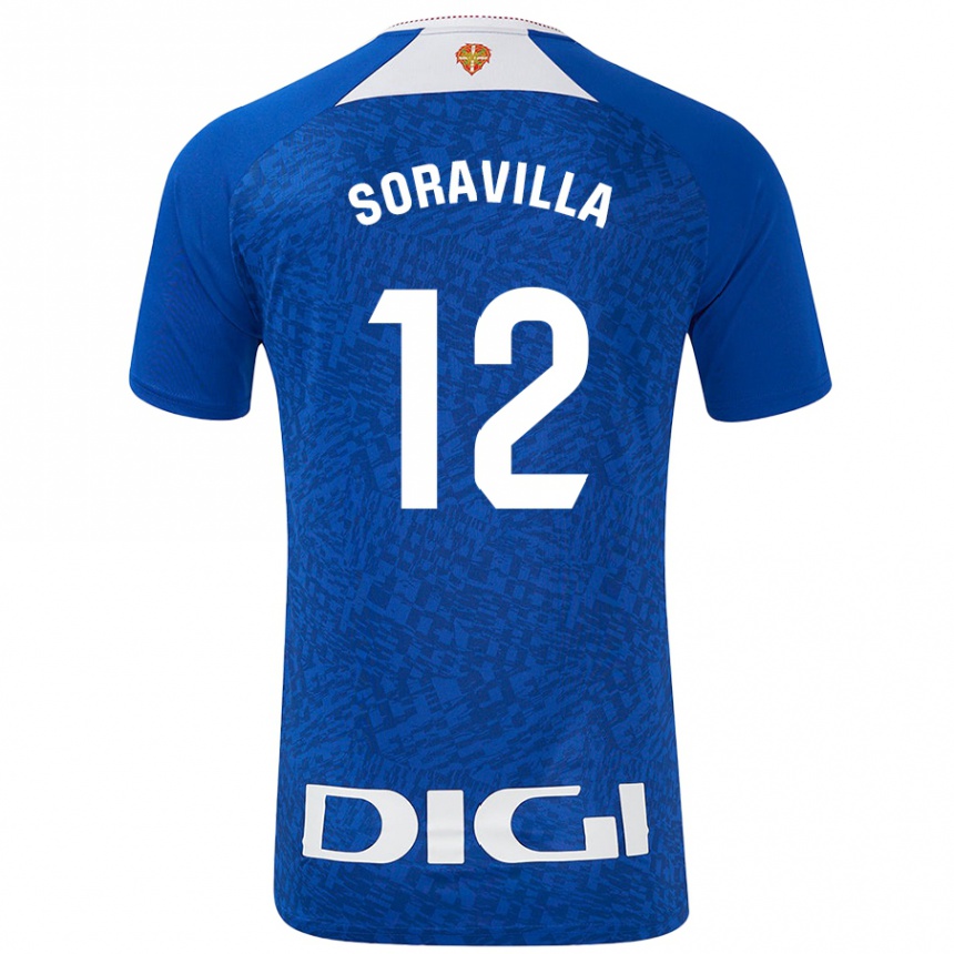 Vaikiškas Ander Soravilla #12 Karališkoji Mėlyna Išvykos Marškinėliai 2024/25 T-Shirt