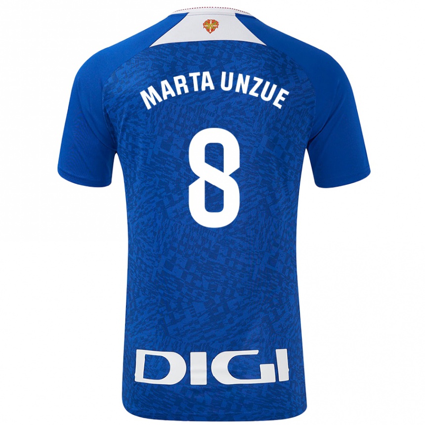 Vaikiškas Marta Unzué Urdániz #8 Karališkoji Mėlyna Išvykos Marškinėliai 2024/25 T-Shirt