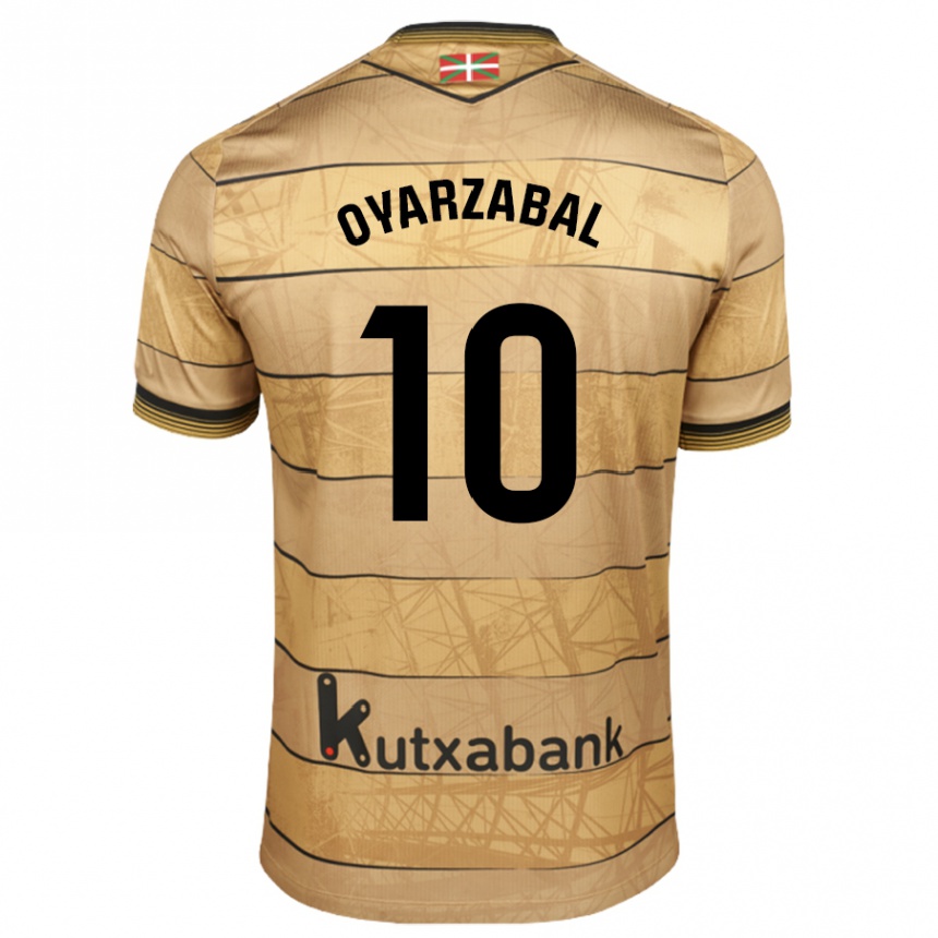 Vaikiškas Mikel Oyarzabal #10 Ruda Išvykos Marškinėliai 2024/25 T-Shirt