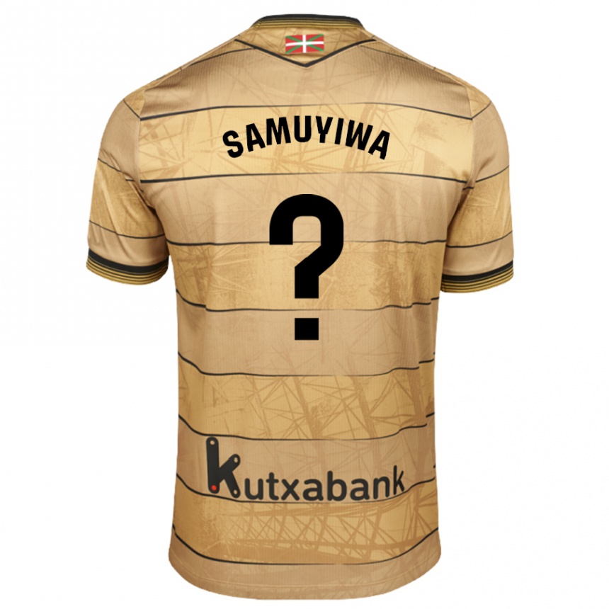 Vaikiškas Santino Samuyiwa #0 Ruda Išvykos Marškinėliai 2024/25 T-Shirt