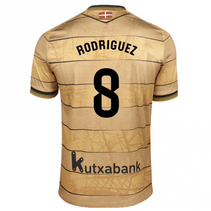 Vaikiškas Mikel Rodriguez #8 Ruda Išvykos Marškinėliai 2024/25 T-Shirt