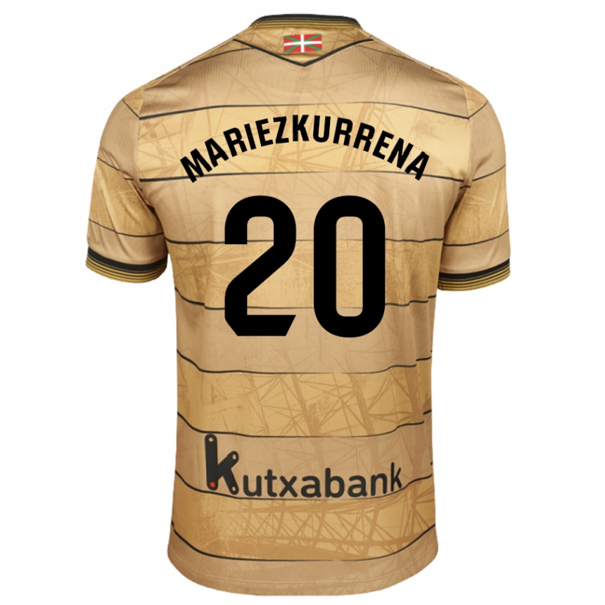 Vaikiškas Arkaitz Mariezkurrena #20 Ruda Išvykos Marškinėliai 2024/25 T-Shirt