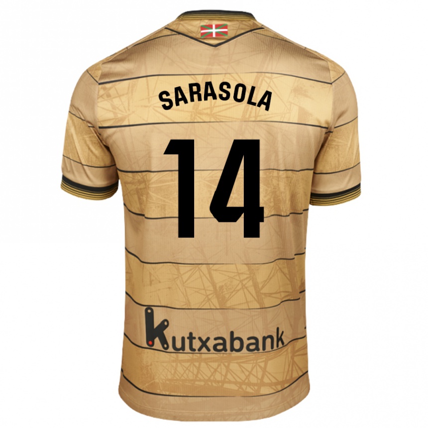 Vaikiškas Izarne Sarasola Beain #14 Ruda Išvykos Marškinėliai 2024/25 T-Shirt