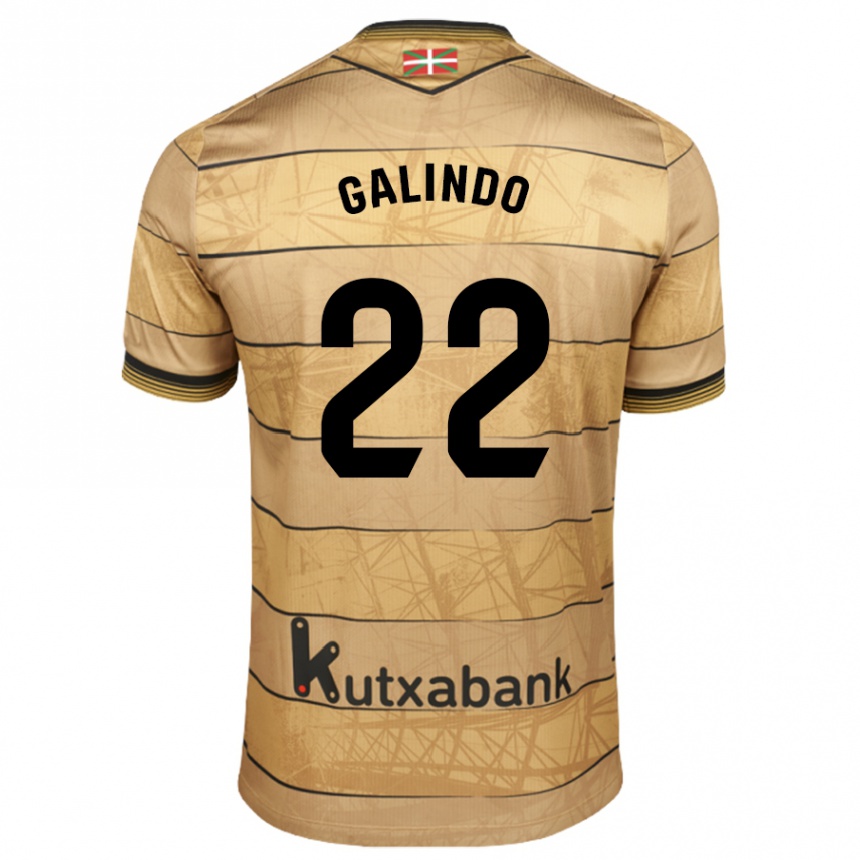 Vaikiškas Iker Galindo #22 Ruda Išvykos Marškinėliai 2024/25 T-Shirt