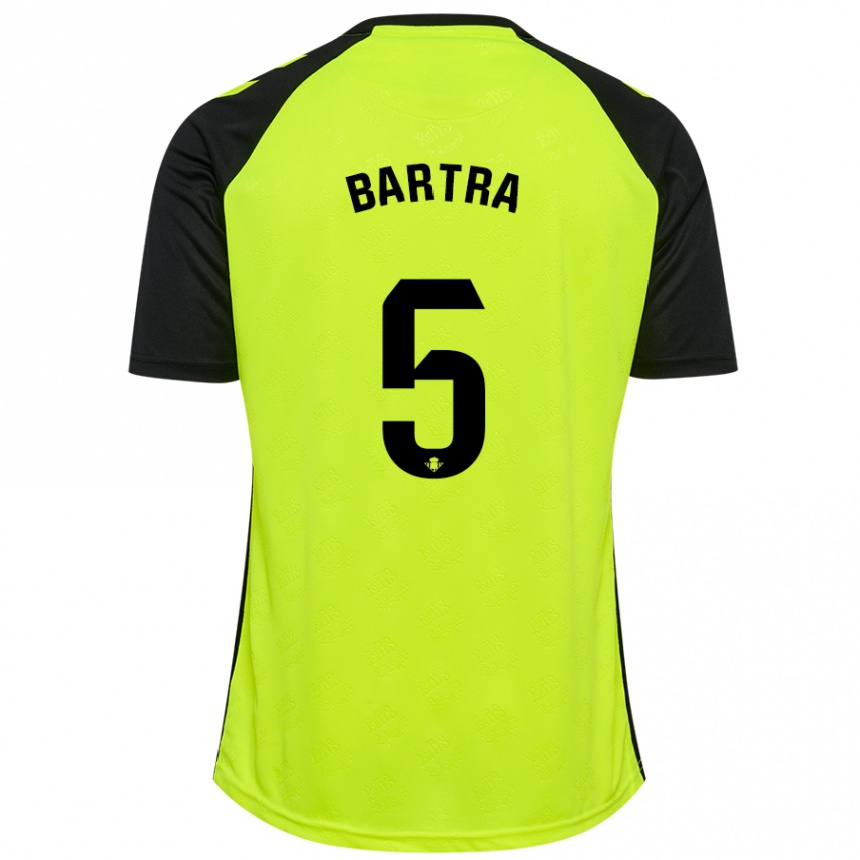 Vaikiškas Marc Bartra #5 Fluorescencinė Geltona Juoda Išvykos Marškinėliai 2024/25 T-Shirt