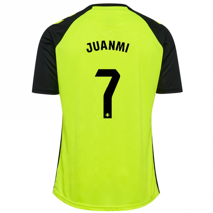 Vaikiškas Juanmi #7 Fluorescencinė Geltona Juoda Išvykos Marškinėliai 2024/25 T-Shirt