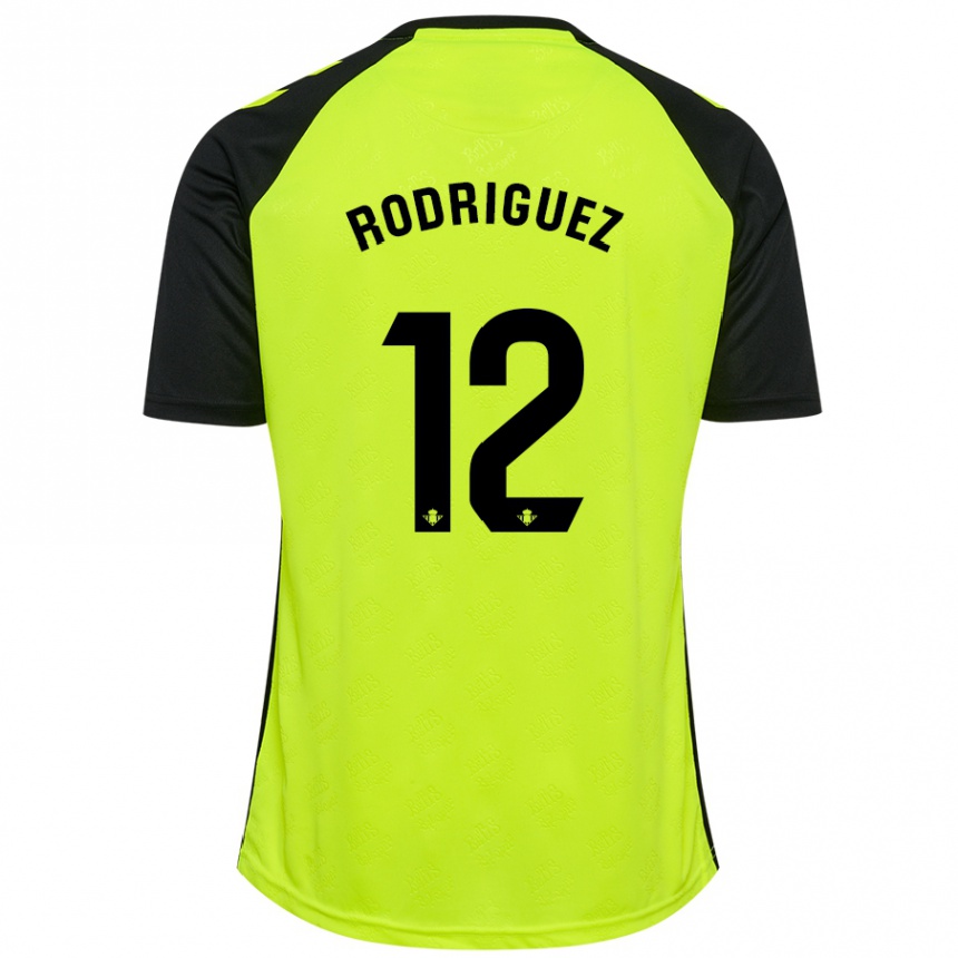 Vaikiškas Ricardo Rodríguez #12 Fluorescencinė Geltona Juoda Išvykos Marškinėliai 2024/25 T-Shirt