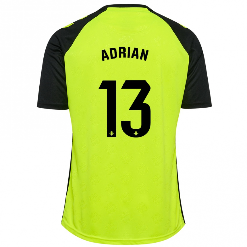 Vaikiškas Adrian #13 Fluorescencinė Geltona Juoda Išvykos Marškinėliai 2024/25 T-Shirt