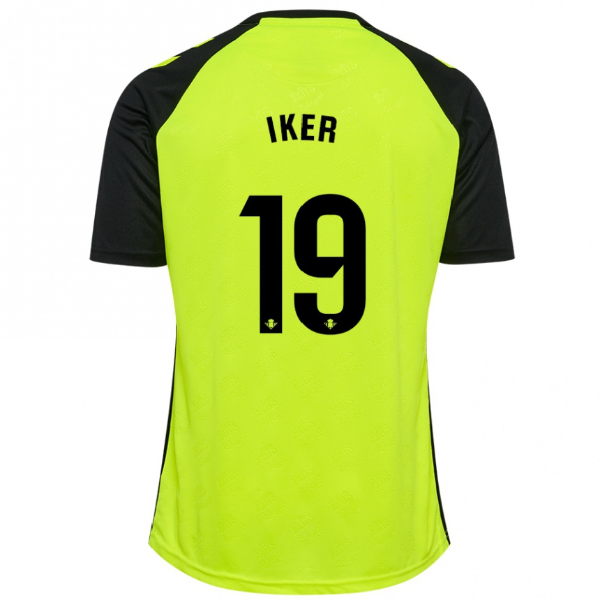 Vaikiškas Iker Losada #19 Fluorescencinė Geltona Juoda Išvykos Marškinėliai 2024/25 T-Shirt