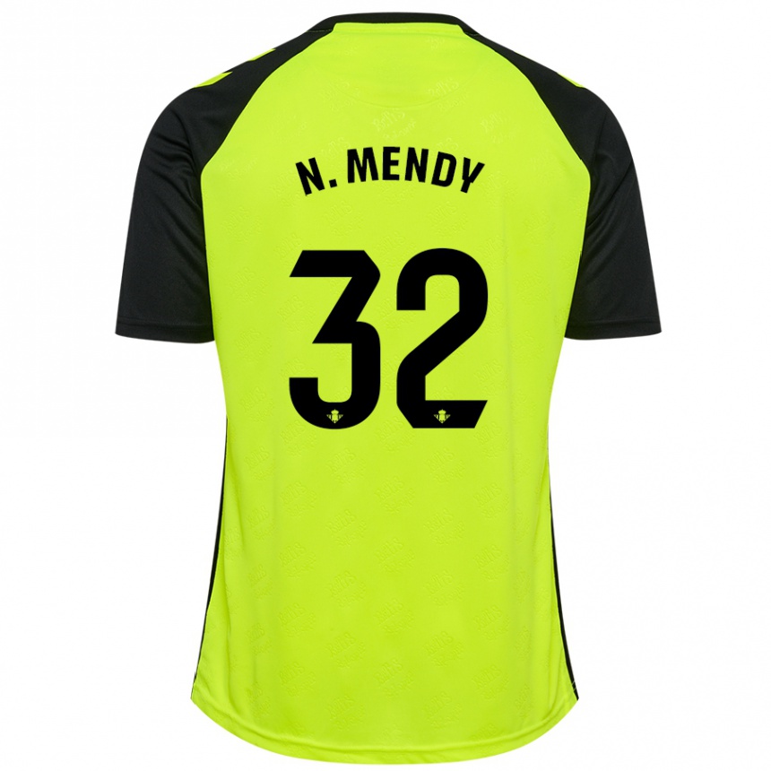 Vaikiškas Nobel Mendy #32 Fluorescencinė Geltona Juoda Išvykos Marškinėliai 2024/25 T-Shirt