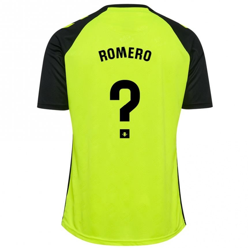 Vaikiškas Dani Romero #0 Fluorescencinė Geltona Juoda Išvykos Marškinėliai 2024/25 T-Shirt