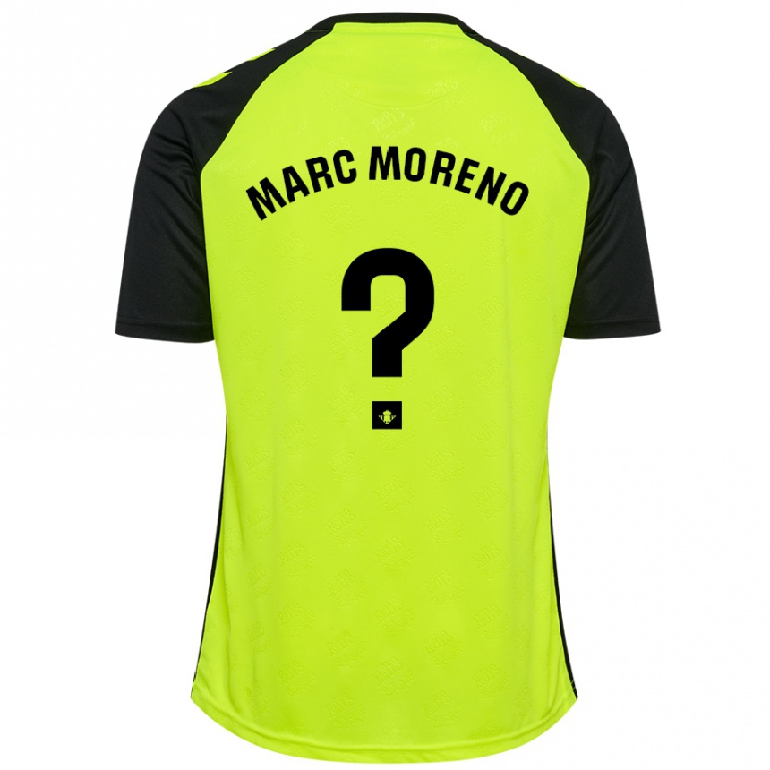 Vaikiškas Marc Moreno #0 Fluorescencinė Geltona Juoda Išvykos Marškinėliai 2024/25 T-Shirt