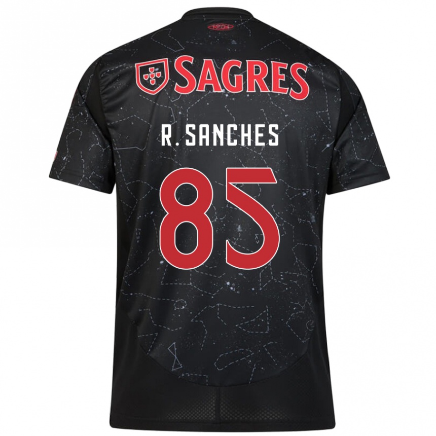 Vaikiškas Renato Sanches #85 Juoda Raudona Išvykos Marškinėliai 2024/25 T-Shirt