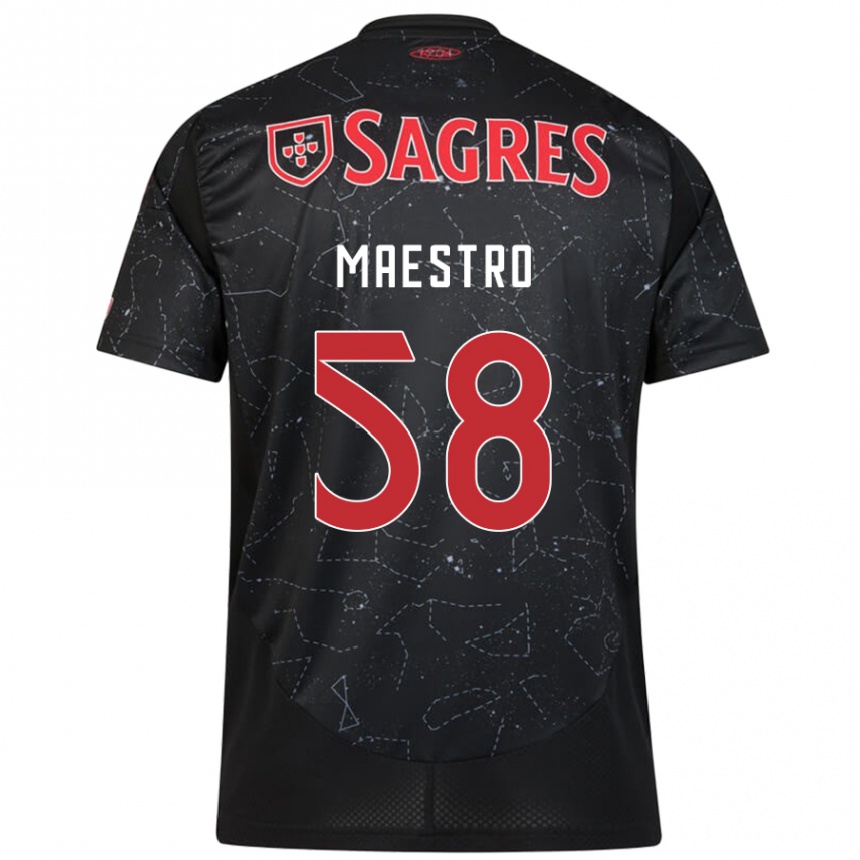 Vaikiškas Maestro #58 Juoda Raudona Išvykos Marškinėliai 2024/25 T-Shirt