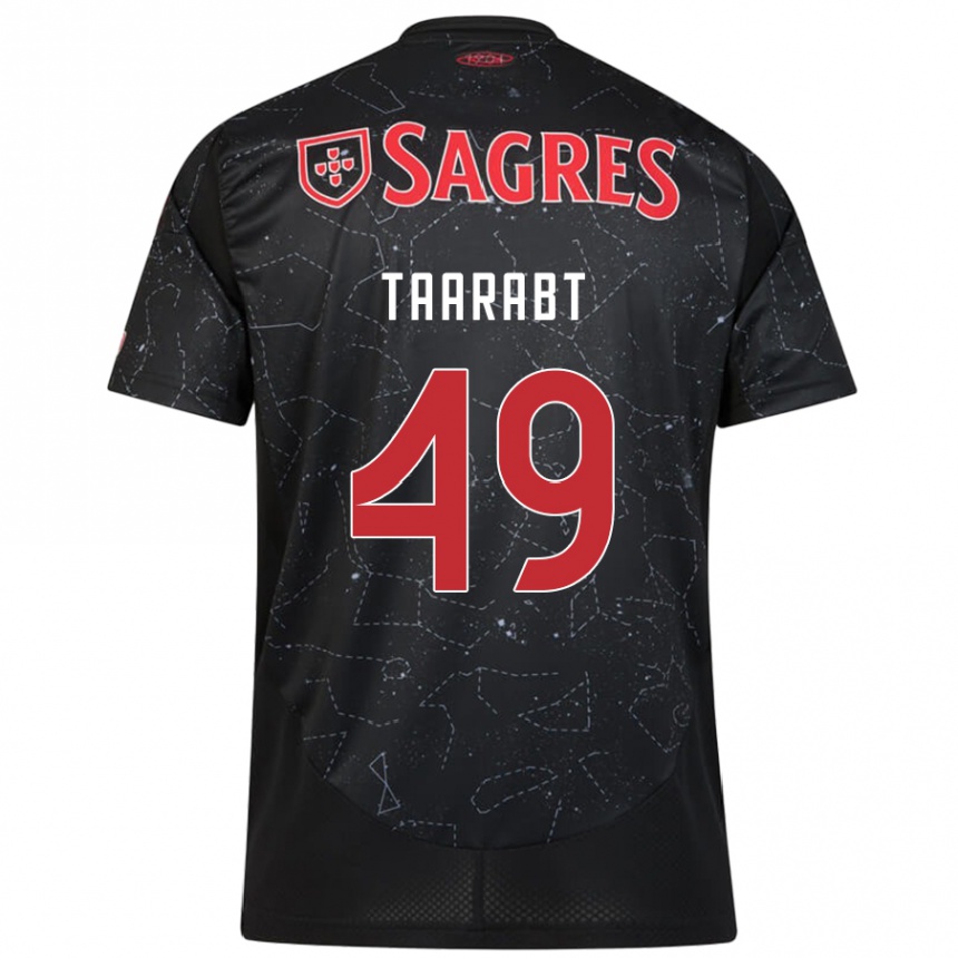 Vaikiškas Adel Taarabt #49 Juoda Raudona Išvykos Marškinėliai 2024/25 T-Shirt