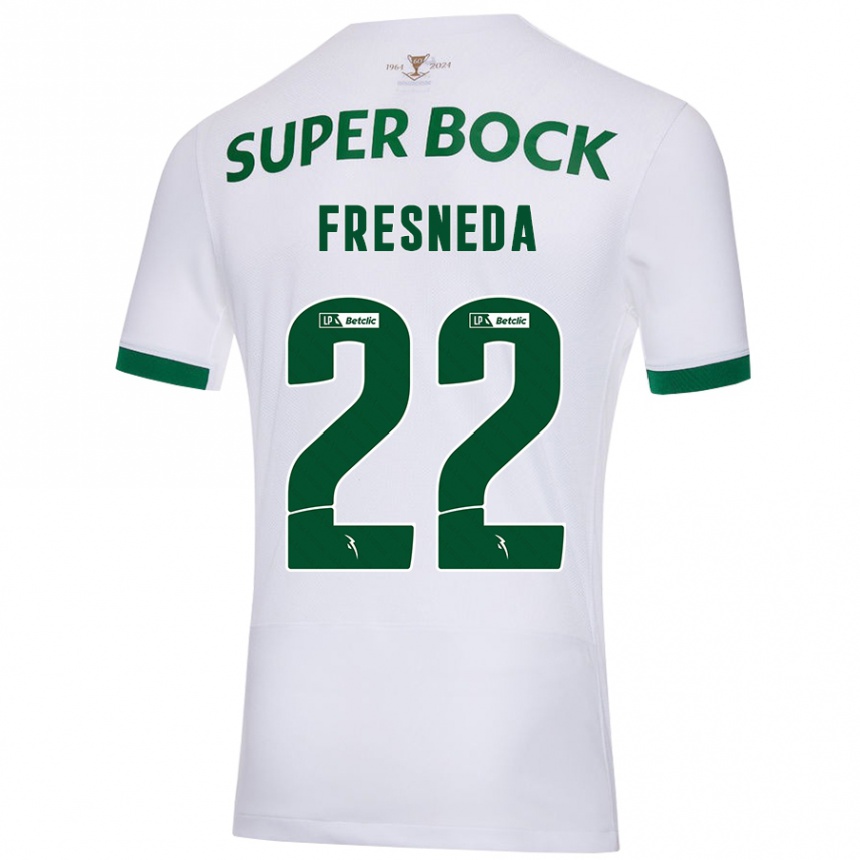 Vaikiškas Iván Fresneda #22 Balta Žalia Išvykos Marškinėliai 2024/25 T-Shirt