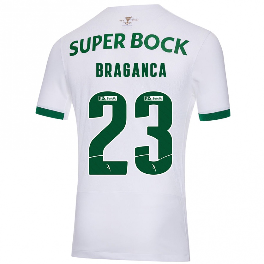 Vaikiškas Daniel Bragança #23 Balta Žalia Išvykos Marškinėliai 2024/25 T-Shirt