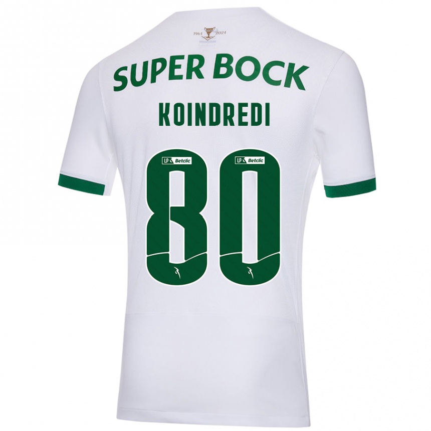 Vaikiškas Koba Koindredi #80 Balta Žalia Išvykos Marškinėliai 2024/25 T-Shirt