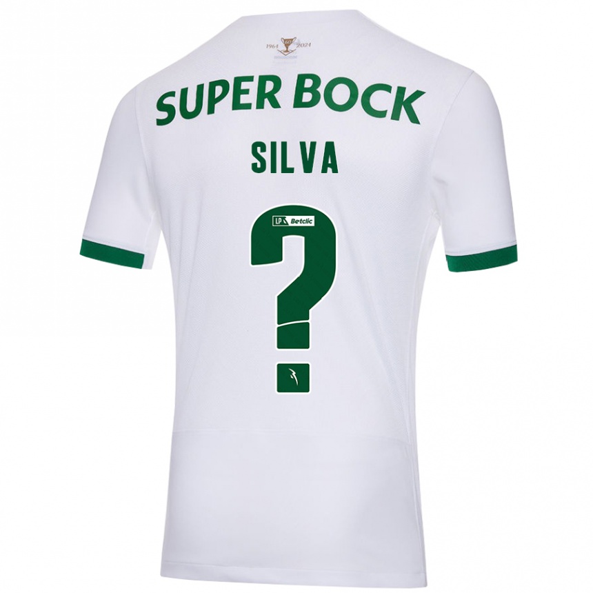 Vaikiškas Francisco Silva #0 Balta Žalia Išvykos Marškinėliai 2024/25 T-Shirt