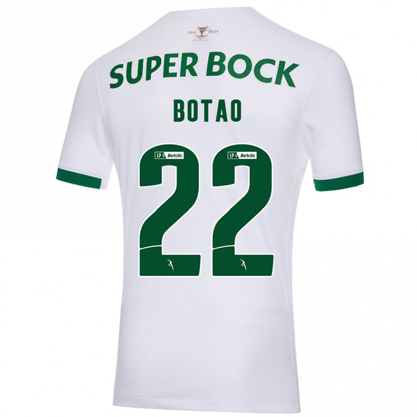 Vaikiškas Martim Botão #22 Balta Žalia Išvykos Marškinėliai 2024/25 T-Shirt