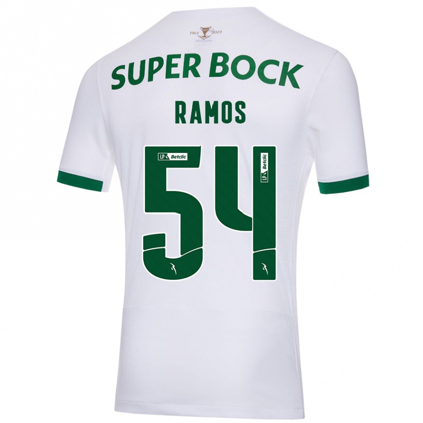 Vaikiškas Bruno Ramos #54 Balta Žalia Išvykos Marškinėliai 2024/25 T-Shirt